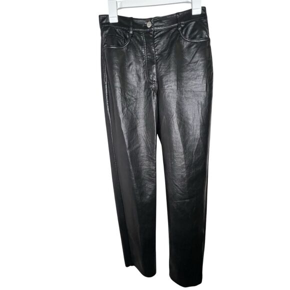 Wilfred Black Faux Leather Trouser Women’s Pants Sz 4 Baddie Biker Goth